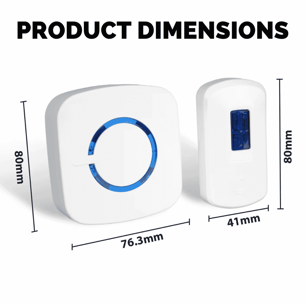 wireless doorbell dimensions