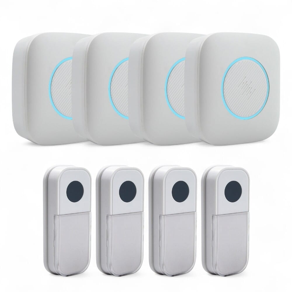 wireless portable door chime pack of 4