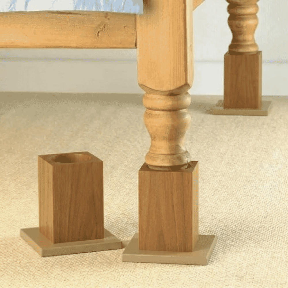 wooden chair leg raisers light
