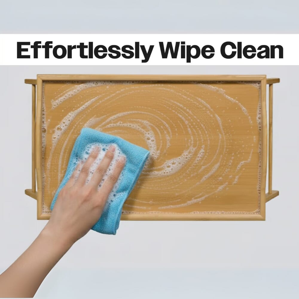 wooden lap tray table with folding legs easy clean