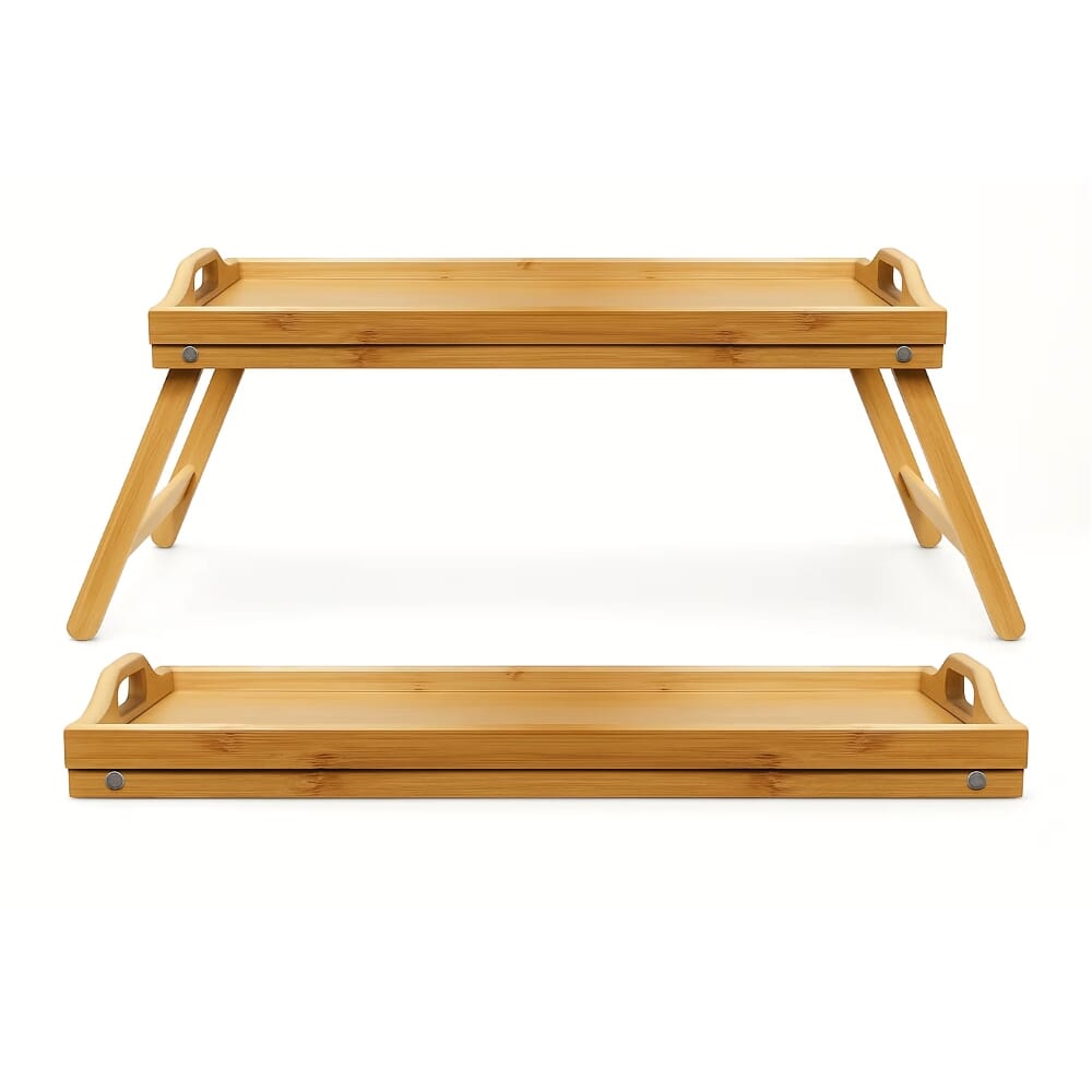 Wooden Lap Tray Table with Folding Legs