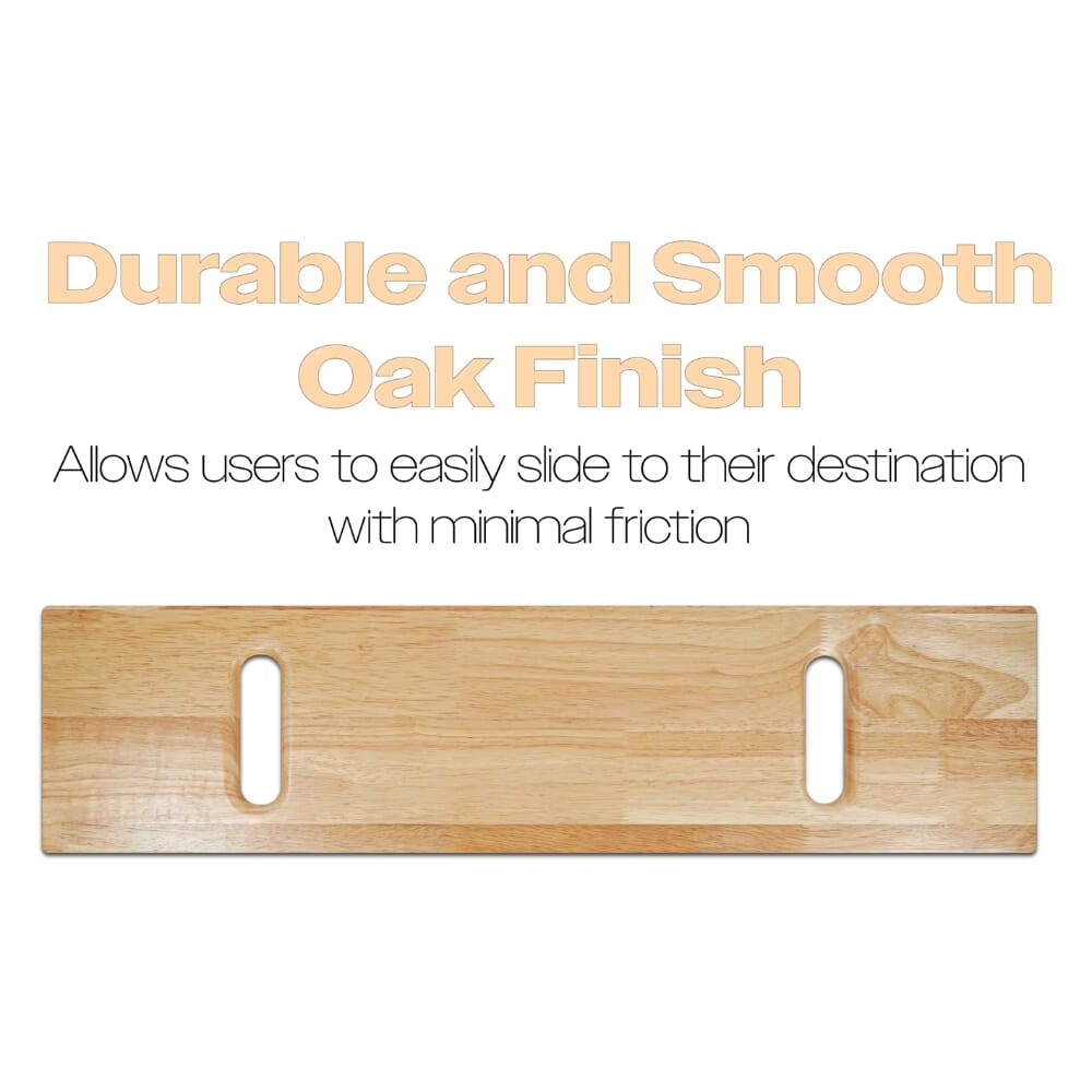 wooden patient transfer board finish