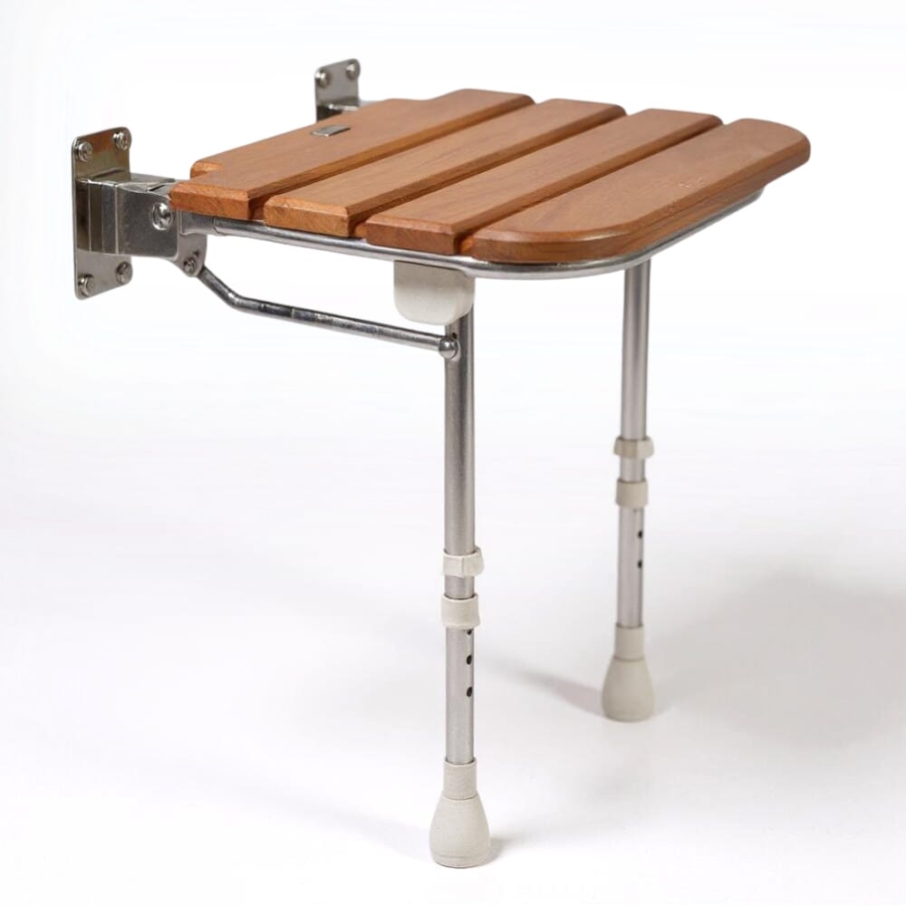 Wooden Slatted Shower Seat