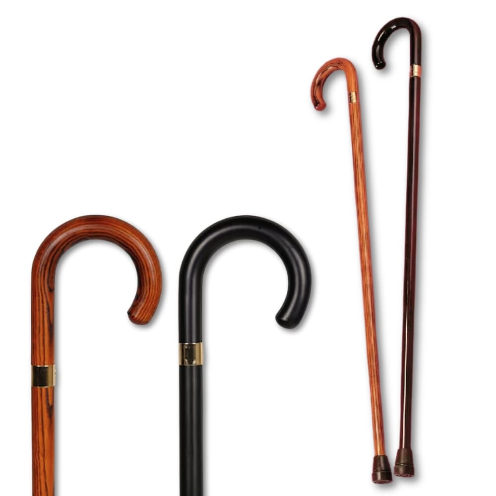 Wooden Stick with Crook Handle