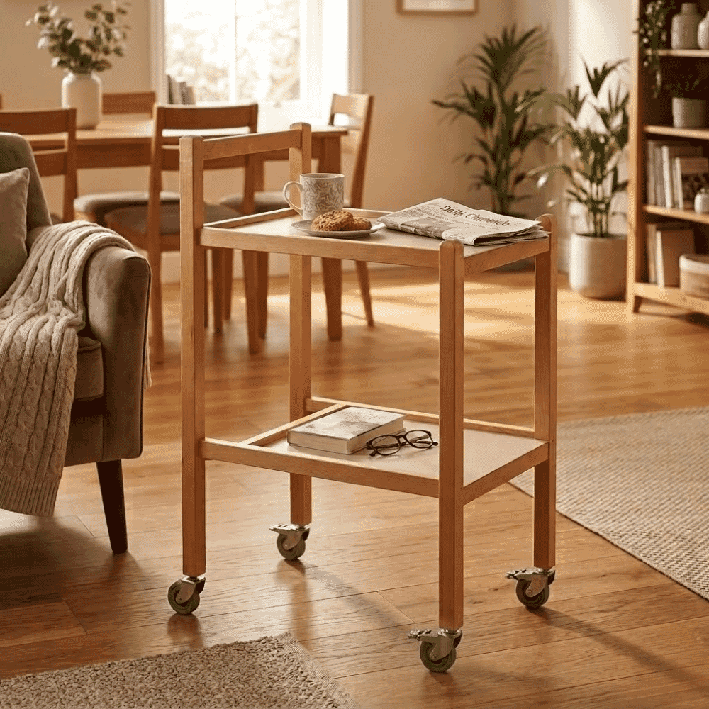 wooden trolley walker lifestyle