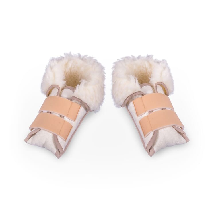 wool pile heel protectors