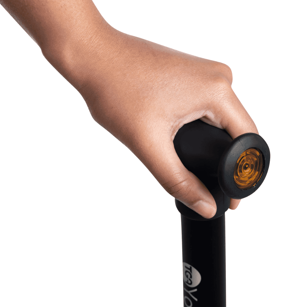 yonder telescopic walking stick in use
