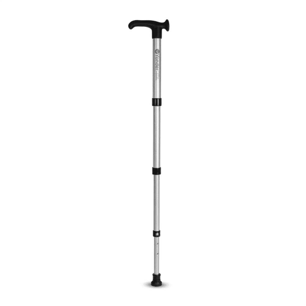 yonder telescopic walking stick silver full
