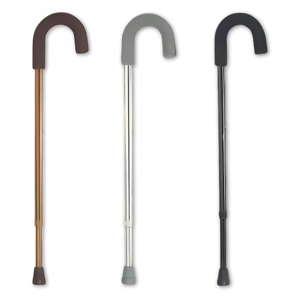 Z-Tec Fixed Cane with Crook Handle and Foam Grip