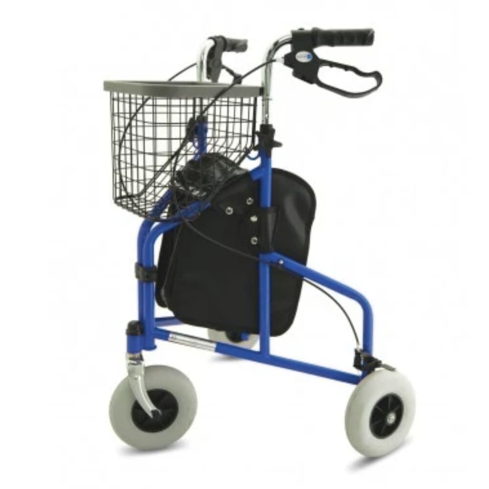 View ZTec Folding Lightweight Aluminium TriWheel Walker Blue information