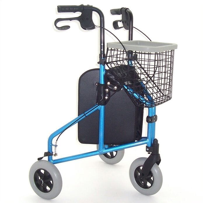 View ZTec Folding Lightweight Aluminium TriWheel Walker Blue information