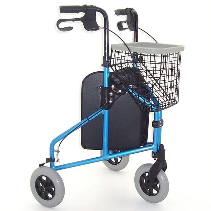 z tec folding lightweight aluminium tri wheel walker