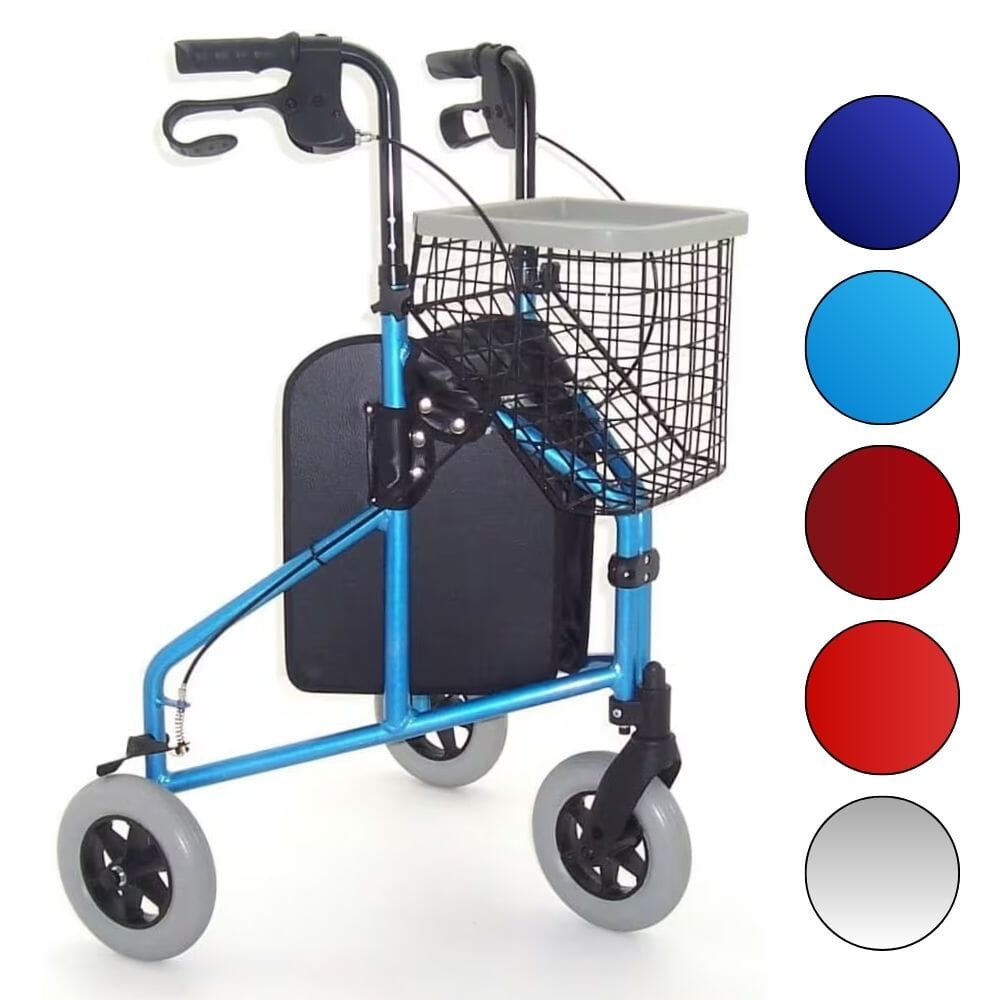 Z-Tec Folding Lightweight Aluminium Tri-Wheel Walker