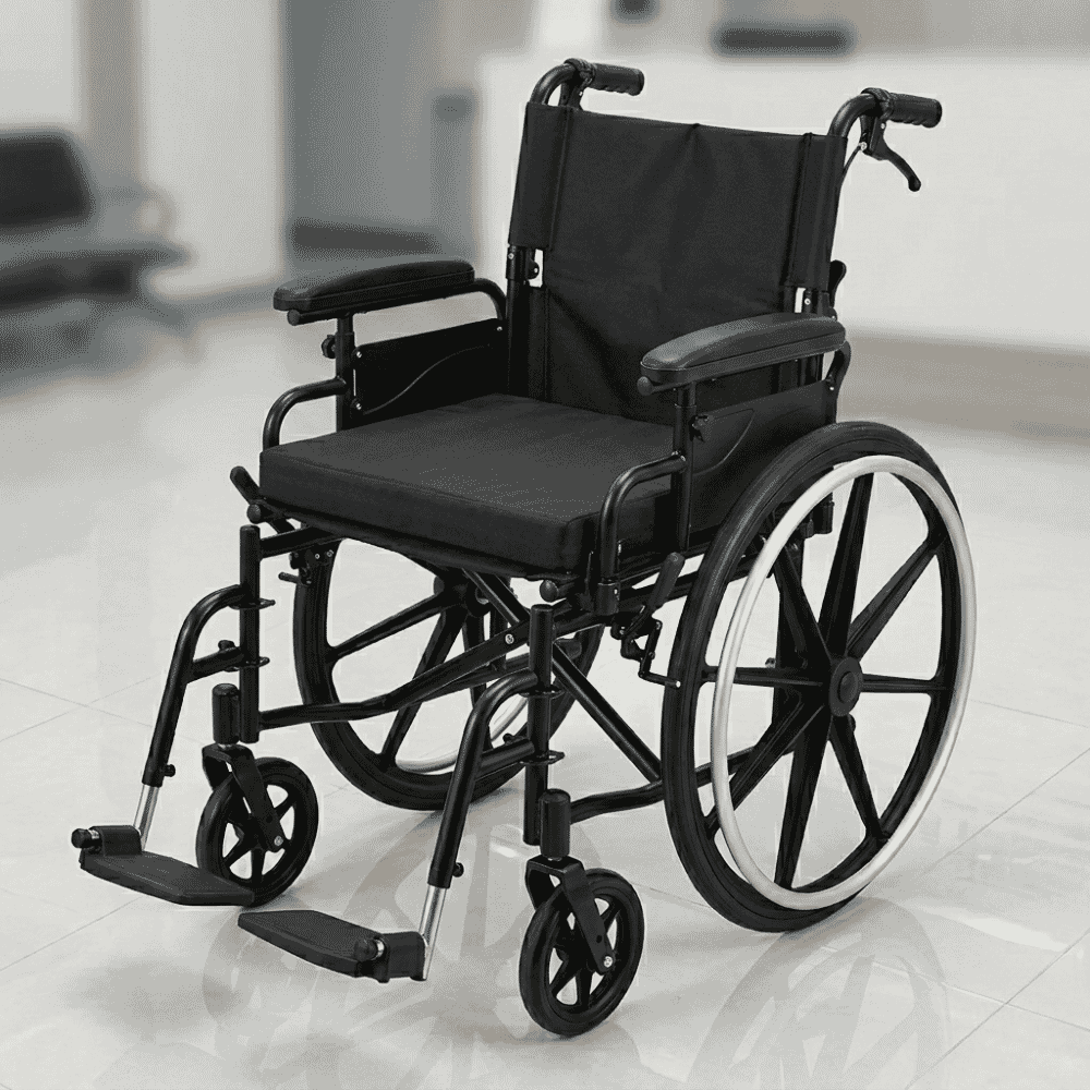 z tec wheelchair cushion on wheelchair