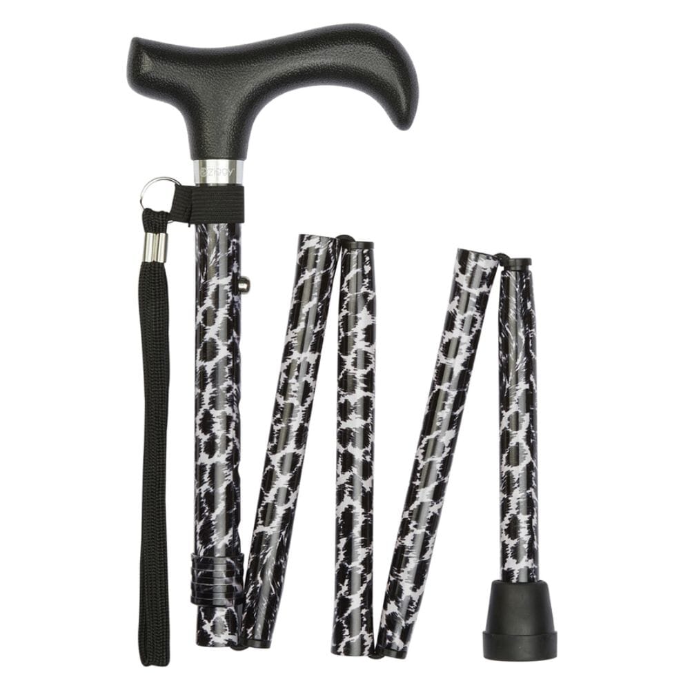 View Zebra Print Folding Ladies Aluminium Walking Stick information