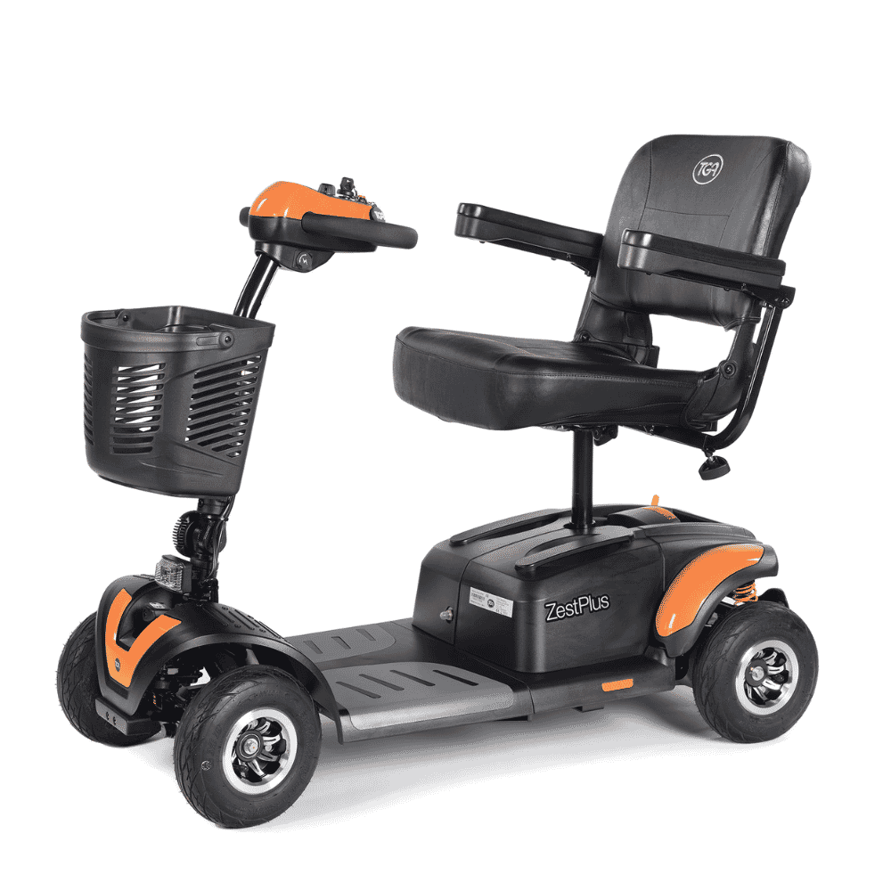 zest plus mobility scooter orange