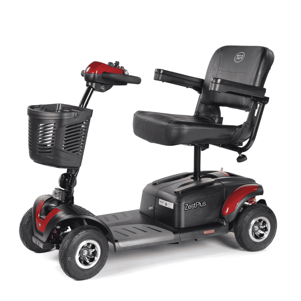 zest plus mobility scooter red