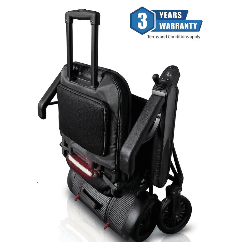 zeus auto folding electric wheelchair folded