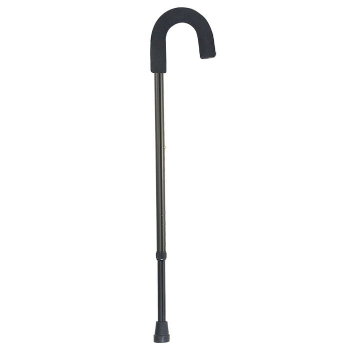View ZTec Fixed Cane with Crook Handle and Foam Grip Black information